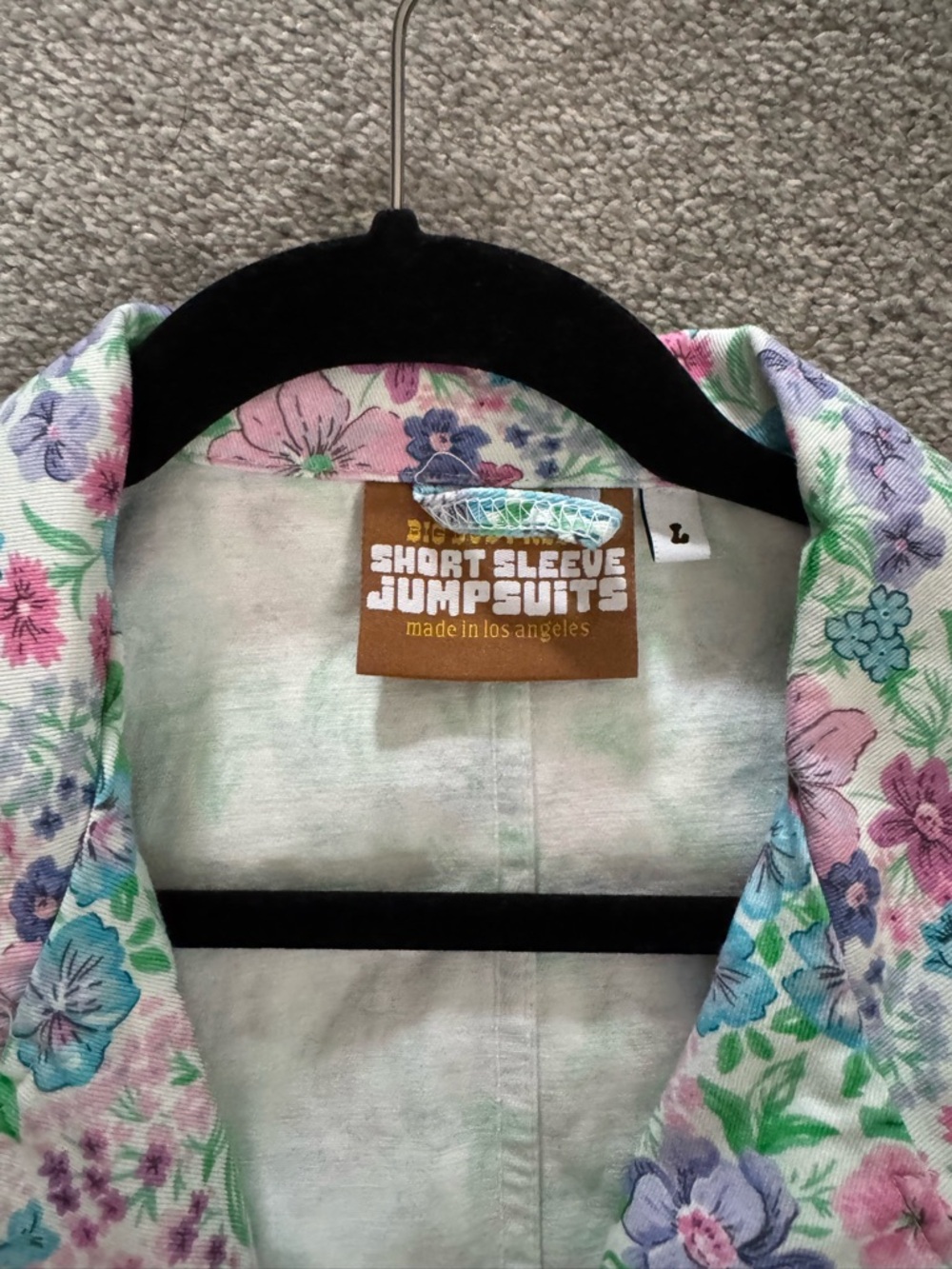 Big Bud Press Floral Jumpsuit in Green, Pink, White - Picture 3 of 4